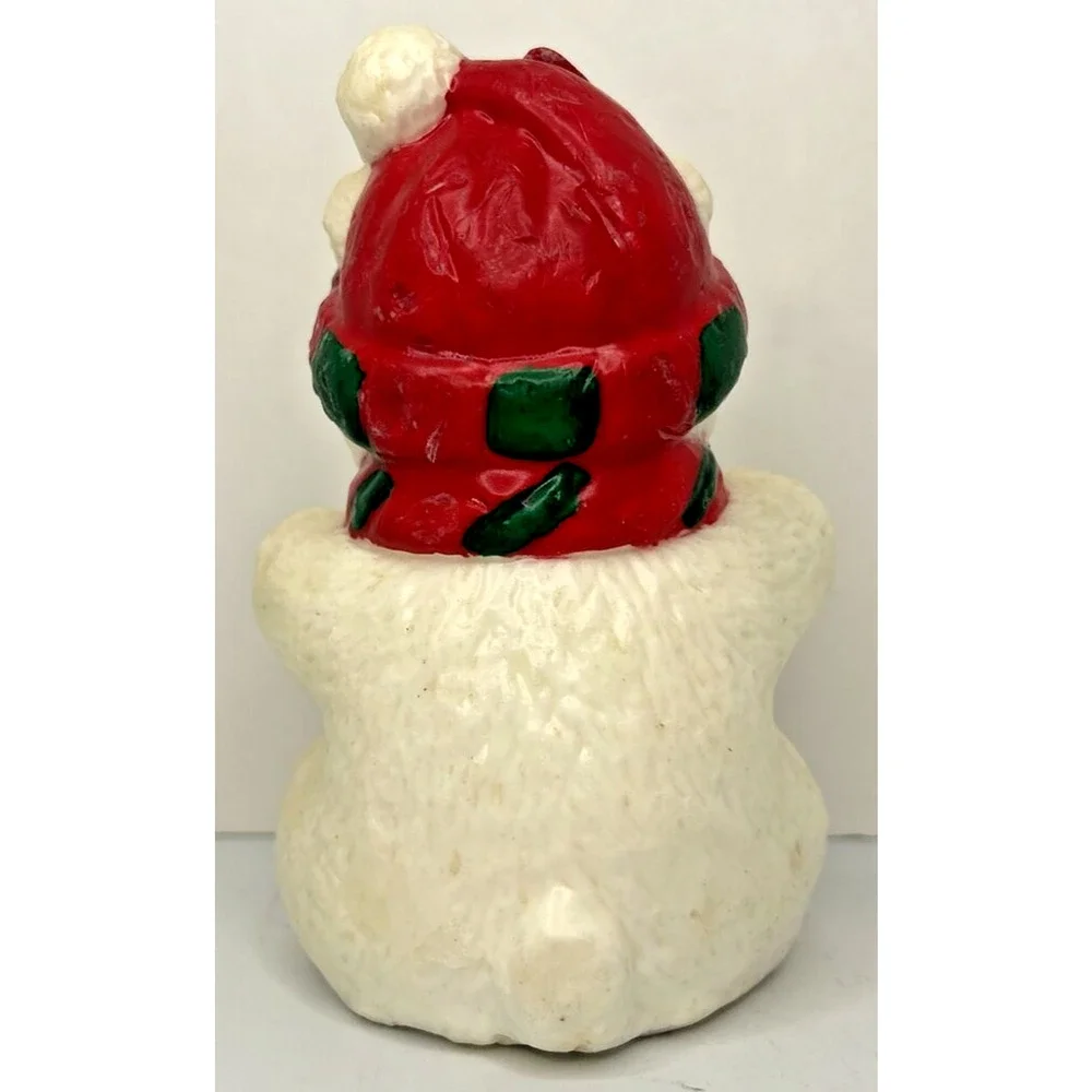 Vintage‎ Christmas Polar Bear Candle 5.75
